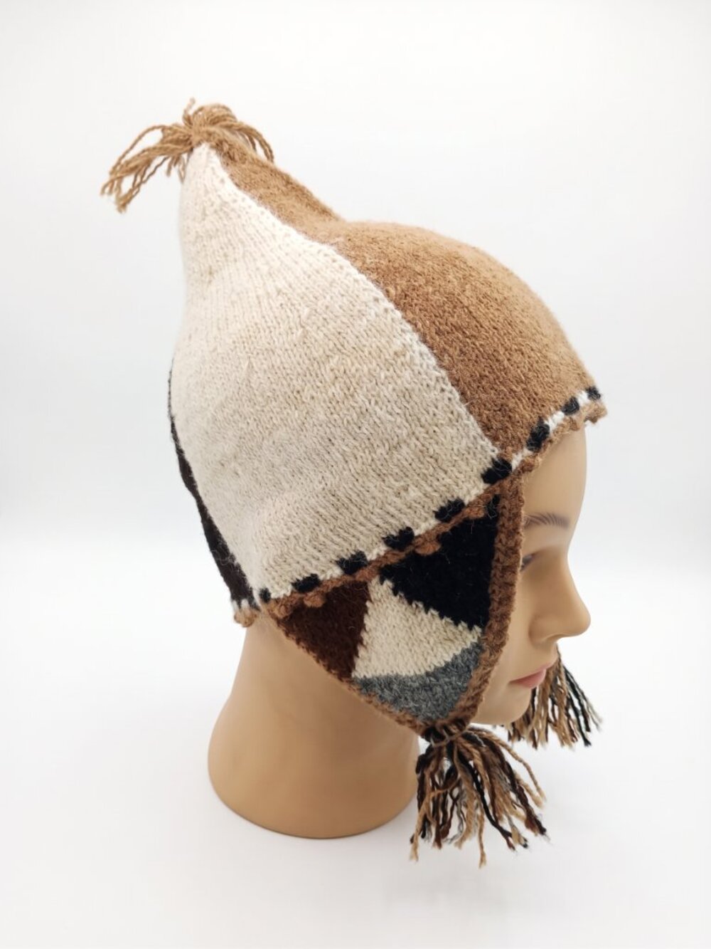 Chullo Peruvian Hand Woven Wool Alpaca Andean Hat Earmuffs Beanie
